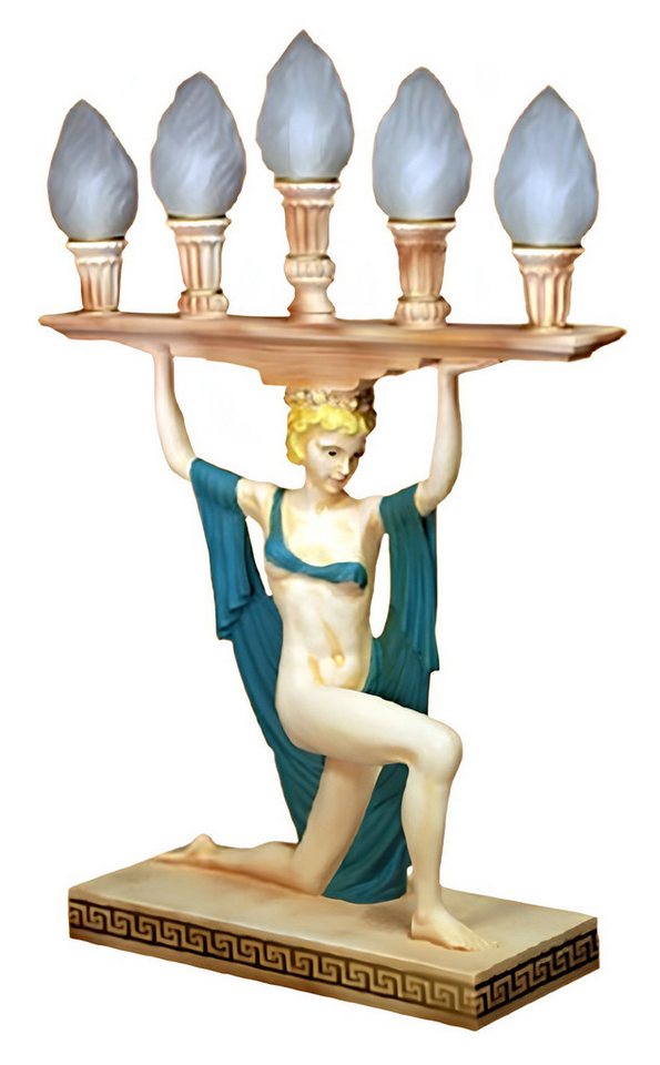 Xlmoebel Dekofigur Moderne Griechenland-inspirierte Tischlampe mit dekorativem (Griechische Frau mit Lampe Material : Acryl 81 cm Höhe), Hergestellt in Europa von Xlmoebel