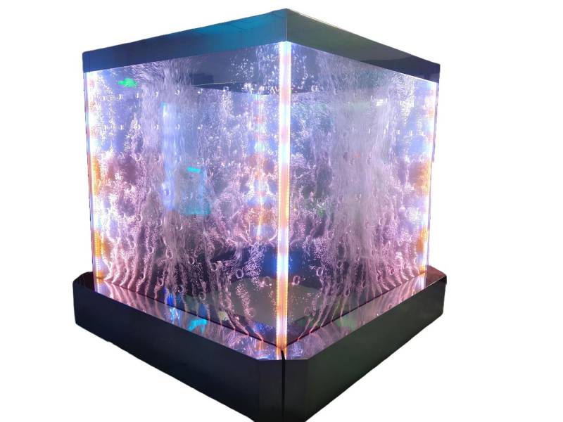 Xlmoebel Zimmerbrunnen LED-Wandpaneel mit Wasserfall-Effekt in den Maßen 200x200cm, (Water Wall), Hergestellt in Europa von Xlmoebel