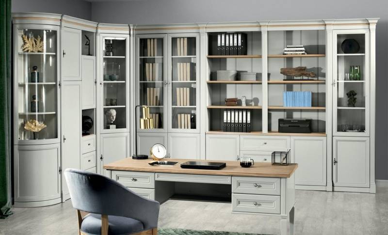 Xlmoebel Eckschrank Angebot für luxuriöse Holzmöbel für das Büro: Eck-Wandschrank - (Eckschrank) Hergestellt in Europa von Xlmoebel