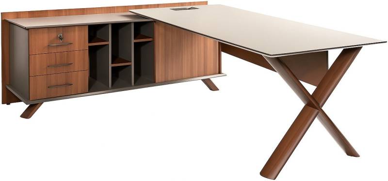 Xlmoebel Eckschreibtisch Büro Ausstattung Raum Einrichtung modernes Schreibtischdesign (1-St., Eckschreibtisch), Hergestellt in Europa von Xlmoebel