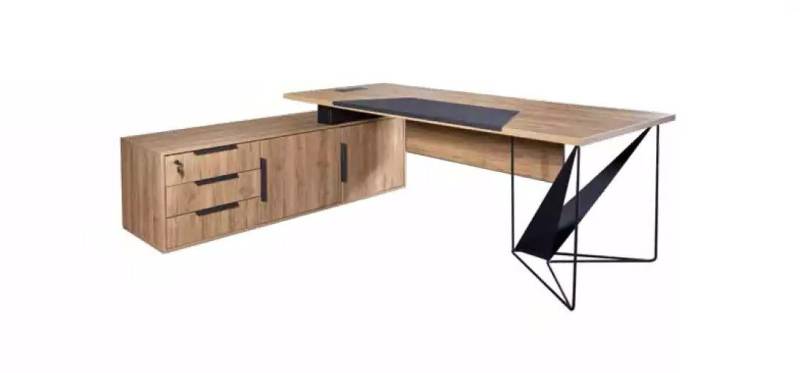 Xlmoebel Eckschreibtisch Design-Eckarbeitsplatz Büro Einrichtung Chefraum Möbel in Braun (1-St., Eckschreibtisch), Hergestellt in Europa von Xlmoebel