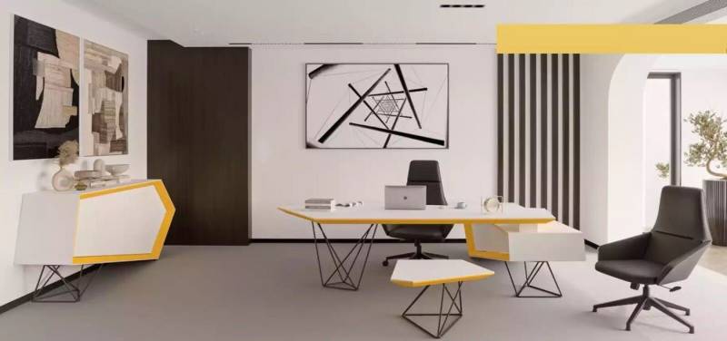 Xlmoebel Eckschreibtisch Luxus Designer Weißer Büroschreibtisch in Eckform (1-St., 1x nur Eckschreibtisch), Hergestellt in Europa von Xlmoebel
