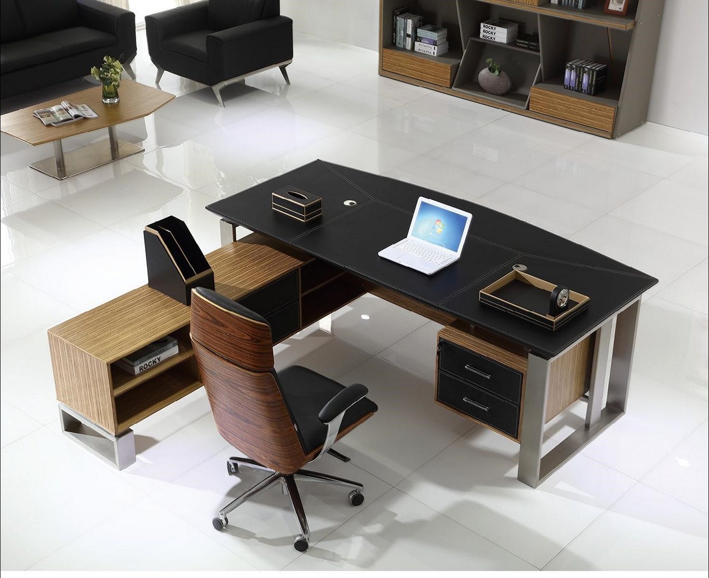 Xlmoebel Eckschreibtisch Neuer Schreibtisch für das Büro des Designers oder Chefs in Kanzlei (Eckschreibtisch), Hergestellt in Europa von Xlmoebel