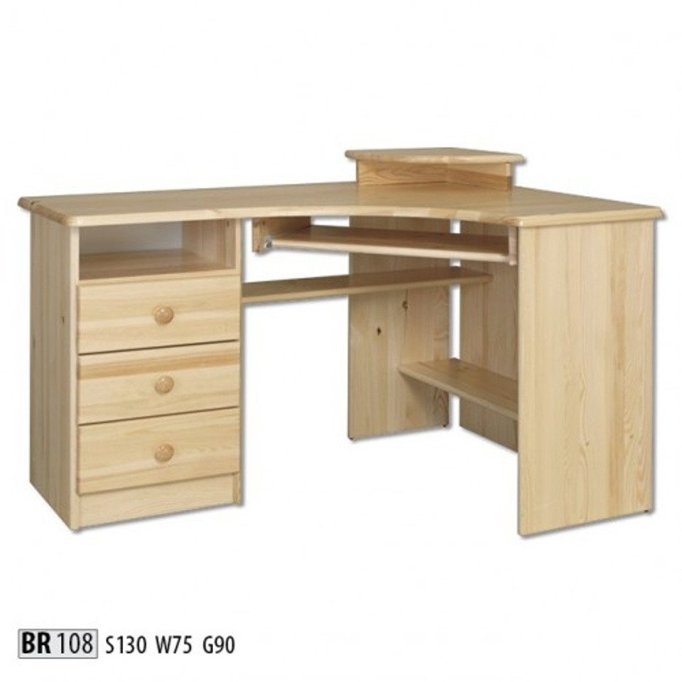 Xlmoebel Eckschreibtisch Tisch Holz Schreibtisch Computer Massiv Echtholz Sofort (1-St., Eckschreibtisch), Made in Europa von Xlmoebel