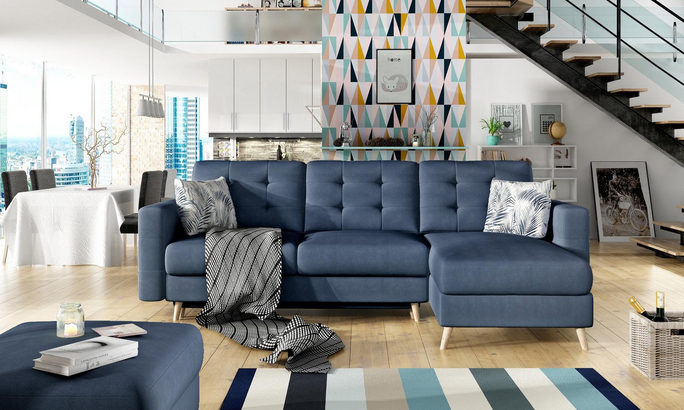 Xlmoebel Ecksofa Blaues Design Schlafsofa mit Bettfunktion – Neues Polstermöbel, Hergestellt in Europa Xlmoebel Ecksofa Blaues Design Schlafsofa mit Bettfunktion – Neues Polstermöbel, Hergestellt in Europa von Xlmoebel