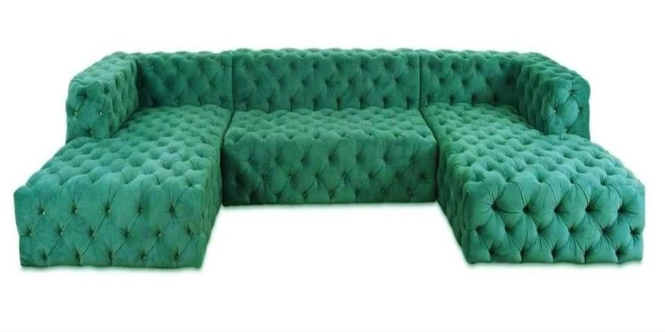 Xlmoebel Wohnlandschaft Chesterfield Ecksofa XXL aus hochwertigem Textilgewebe, 1 Teile, Hergestellt in Europa Xlmoebel Wohnlandschaft Chesterfield Ecksofa XXL aus hochwertigem Textilgewebe, 1 Teile, Hergestellt in Europa von Xlmoebel