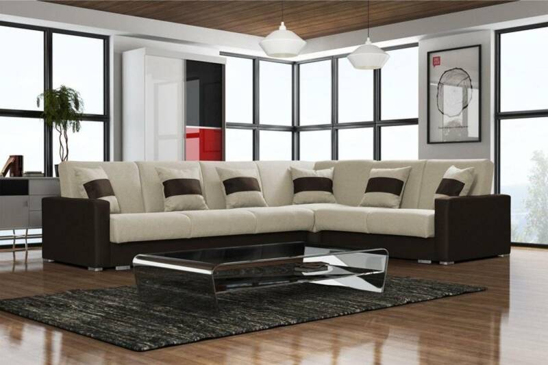 Xlmoebel Ecksofa Design Textil Sofa L-form Sofa Wohnlandschaft Relax Sitz, 3 Teile, Hergestellt in Europa von Xlmoebel