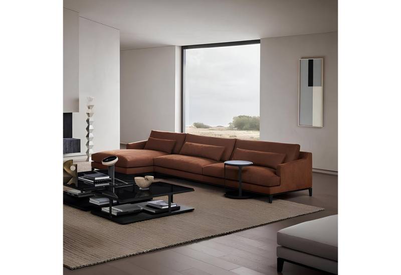 Xlmoebel Ecksofa Designer Ledersofa Wohnlandschaft mit Ecksofa und Polster-Sitzgarnitur, Hergestellt in Europa von Xlmoebel