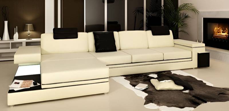 Xlmoebel Ecksofa Duschwanne aus Acryl mit flachem Ablauf und Ablaufgarnitur, Hergestellt in Europa von Xlmoebel