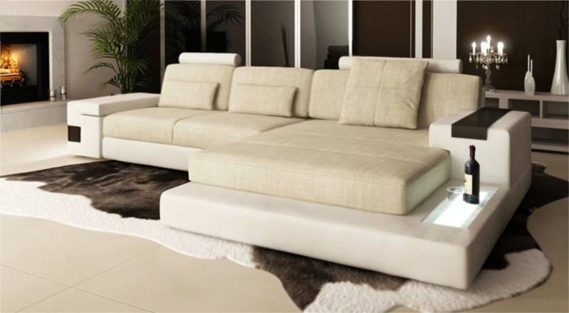 Xlmoebel Ecksofa Schlafsofa in L-Form mit Bettfunktion aus Textilleder - Design, Hergestellt in Europa von Xlmoebel