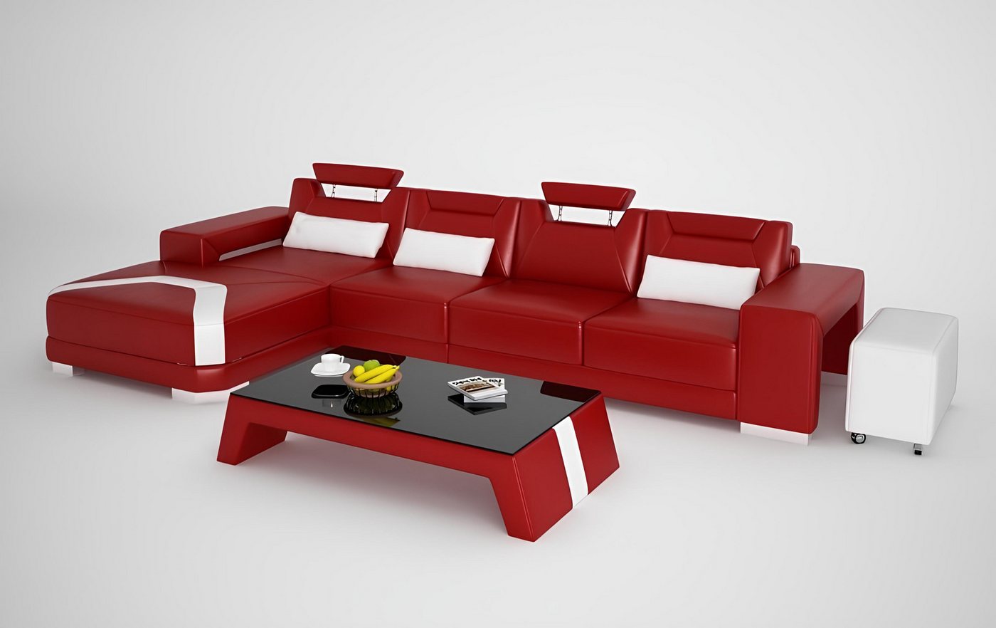 Xlmoebel Ecksofa Ecksofa mit Hocker in Designer-Stil und L-Form Polster Garnitur, Hergestellt in Europa Xlmoebel Ecksofa Ecksofa mit Hocker in Designer-Stil und L-Form Polster Garnitur, Hergestellt in Europa von Xlmoebel