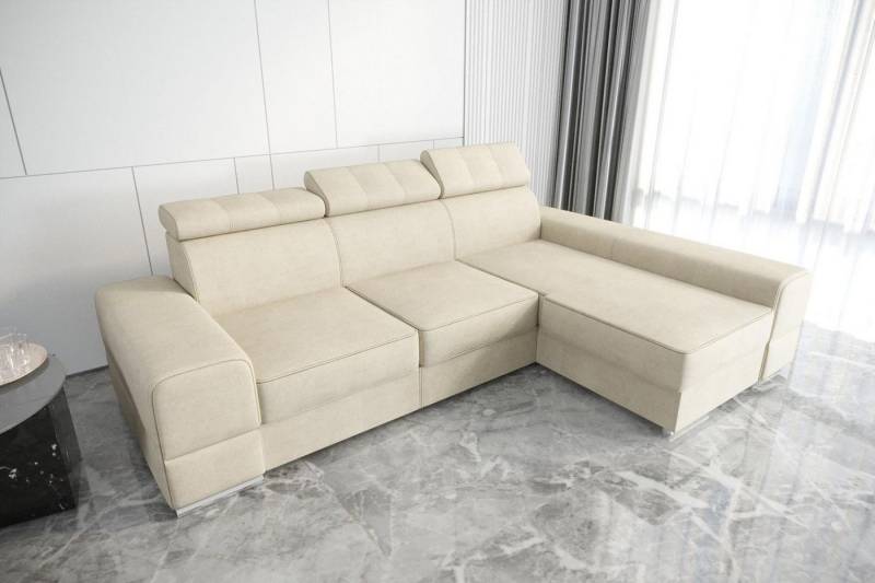Xlmoebel Ecksofa Elegantes Luxus Ecksofa in L-Form aus beige-farbenem Leder für, Hergestellt in Europa von Xlmoebel