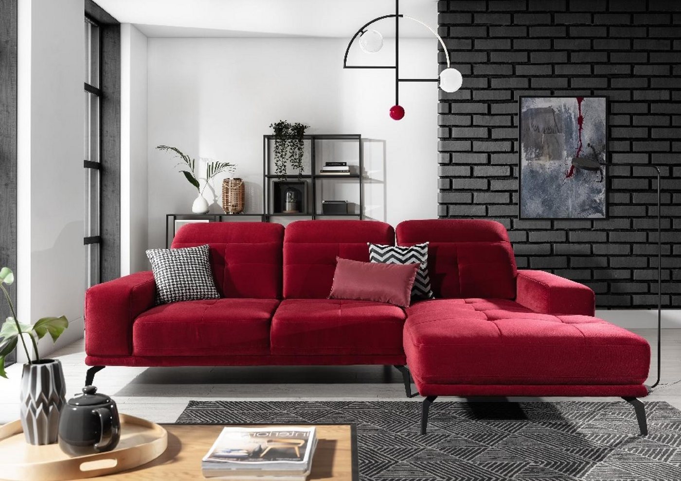 Xlmoebel Ecksofa Elegantes Sofa in L-Form aus Stoff – Designer Sofa, Hergestellt in Europa Xlmoebel Ecksofa Elegantes Sofa in L-Form aus Stoff – Designer Sofa, Hergestellt in Europa von Xlmoebel