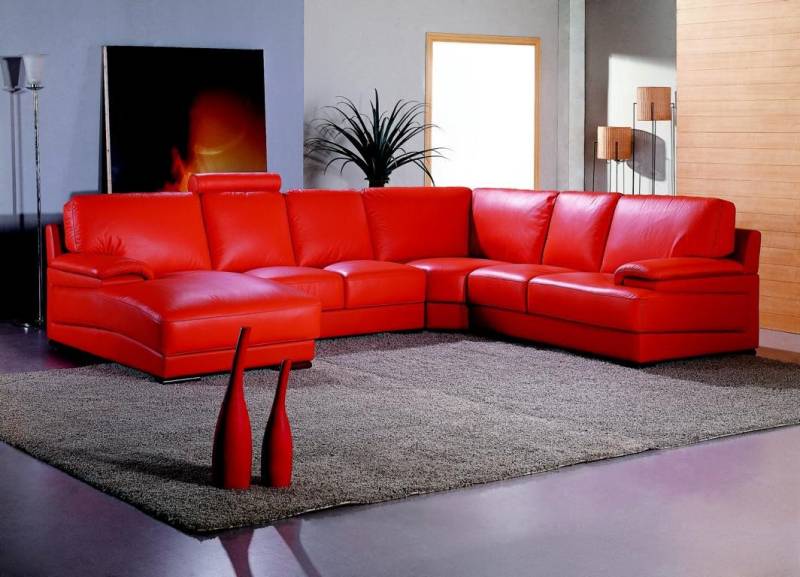 Xlmoebel Wohnlandschaft Großes Ecksofa aus Leder für das Wohnzimmer in U-Form, Hergestellt in Europa von Xlmoebel