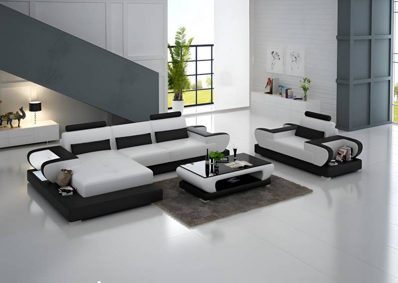 Xlmoebel Ecksofa Großes XXL Designsofa mit USB-Anschluss, Eckledersofa Polsterecke, Hergestellt in Europa Xlmoebel Ecksofa Großes XXL Designsofa mit USB-Anschluss, Eckledersofa Polsterecke, Hergestellt in Europa von Xlmoebel