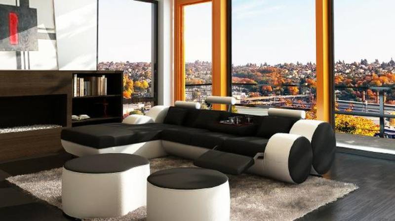 Xlmoebel Ecksofa Individuell angefertigtes Ledersofa Set Eckcouch Ledersofa, Hergestellt in Europa von Xlmoebel