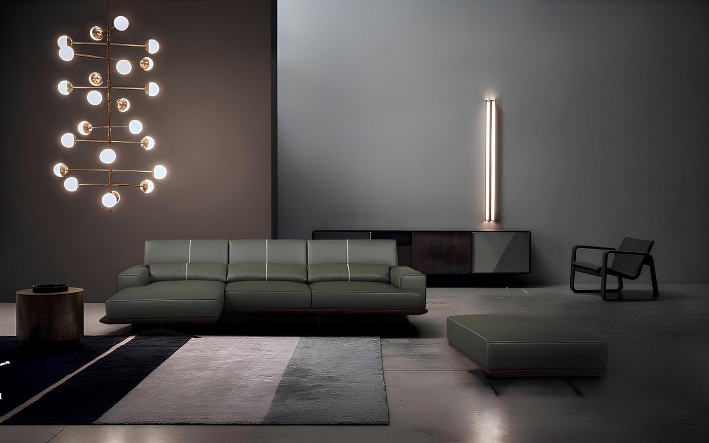 Xlmoebel Ecksofa L-förmige Ledercouch Polstermöbel Ecksofa Wohnlandschaft, Hergestellt in Europa von Xlmoebel