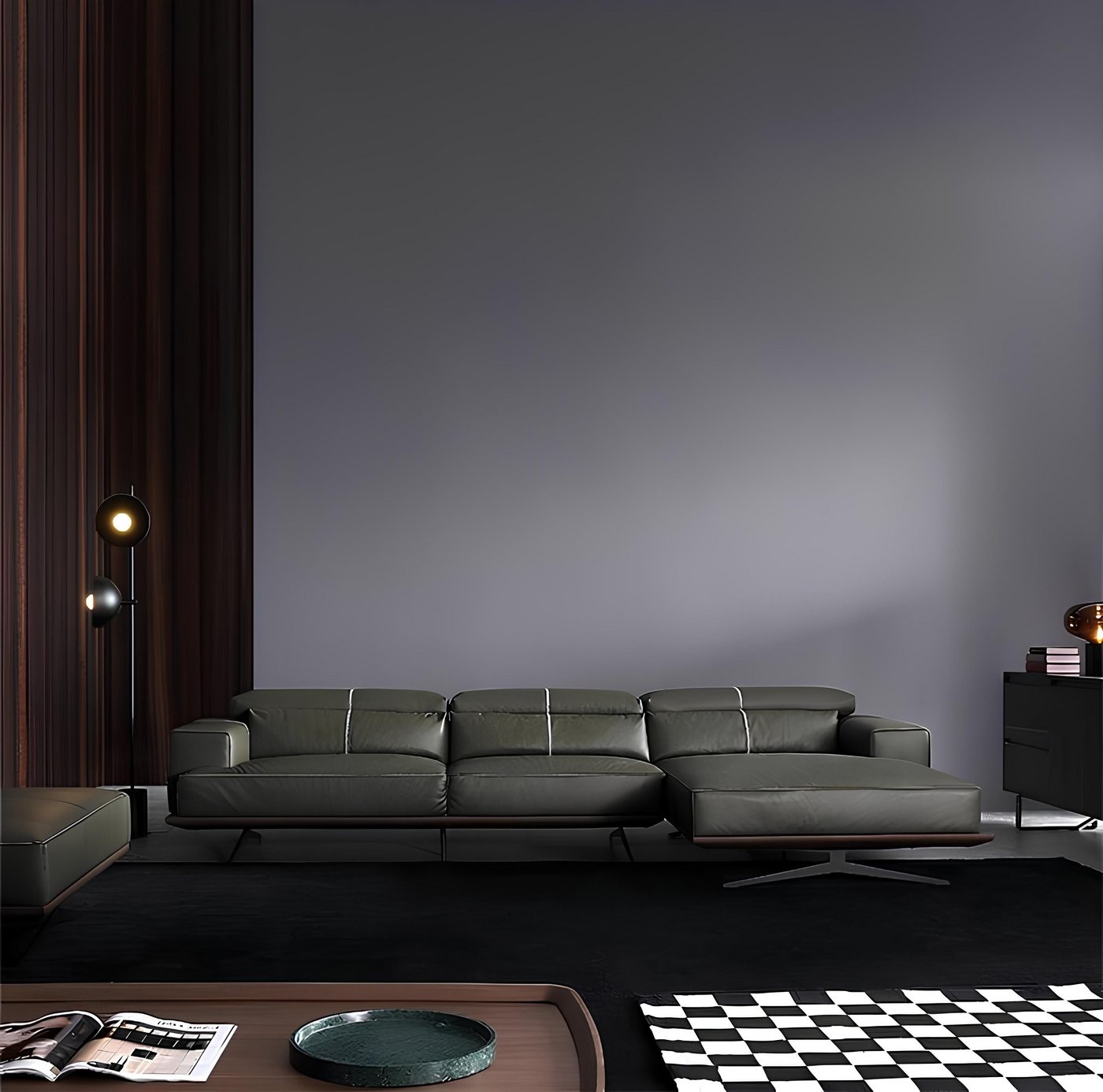 Xlmoebel Ecksofa L-förmige Ledercouch Polstermöbel Ecksofa Wohnlandschaft, Hergestellt in Europa von Xlmoebel