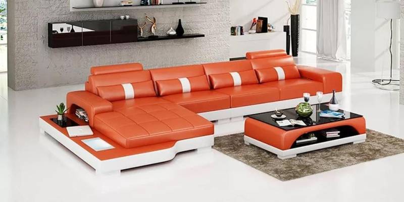 Xlmoebel Ecksofa L-förmiges Ledersofa Designer-Sofa Polster-Wohnlandschaft, Hergestellt in Europa von Xlmoebel
