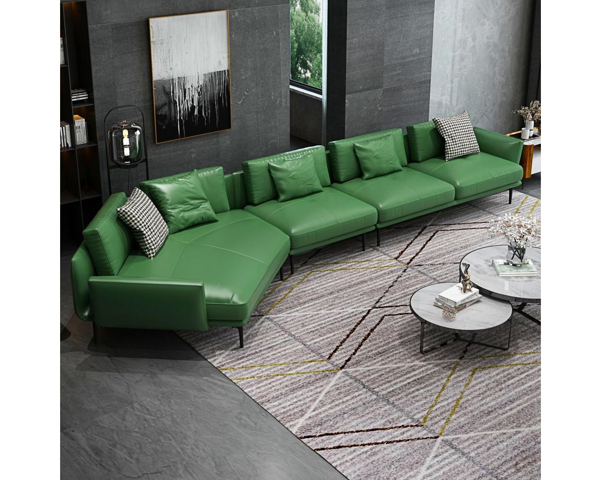 Xlmoebel Ecksofa L-förmiges Ledersofa in modernem Design für das Wohnzimmer - Eckcouch, Hergestellt in Europa Xlmoebel Ecksofa L-förmiges Ledersofa in modernem Design für das Wohnzimmer - Eckcouch, Hergestellt in Europa von Xlmoebel