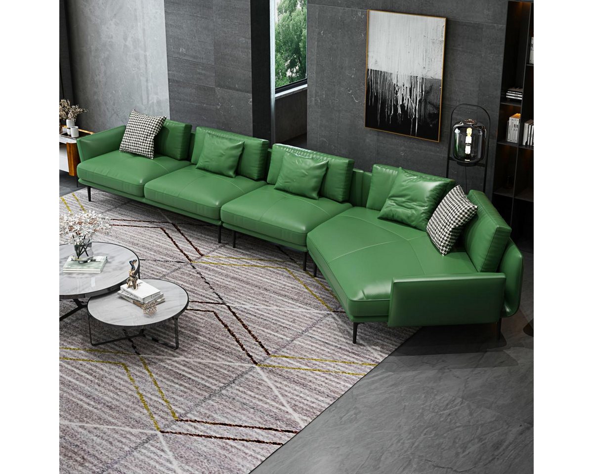 Xlmoebel Ecksofa L-förmiges Ledersofa in modernem Design für das Wohnzimmer - Eckcouch, Hergestellt in Europa Xlmoebel Ecksofa L-förmiges Ledersofa in modernem Design für das Wohnzimmer - Eckcouch, Hergestellt in Europa von Xlmoebel