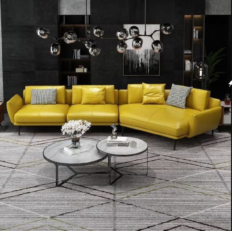 Xlmoebel Ecksofa L-förmiges Ledersofa mit modernem Design für das Wohnzimmer, 1 Teile, Hergestellt in Europa Xlmoebel Ecksofa L-förmiges Ledersofa mit modernem Design für das Wohnzimmer, 1 Teile, Hergestellt in Europa von Xlmoebel