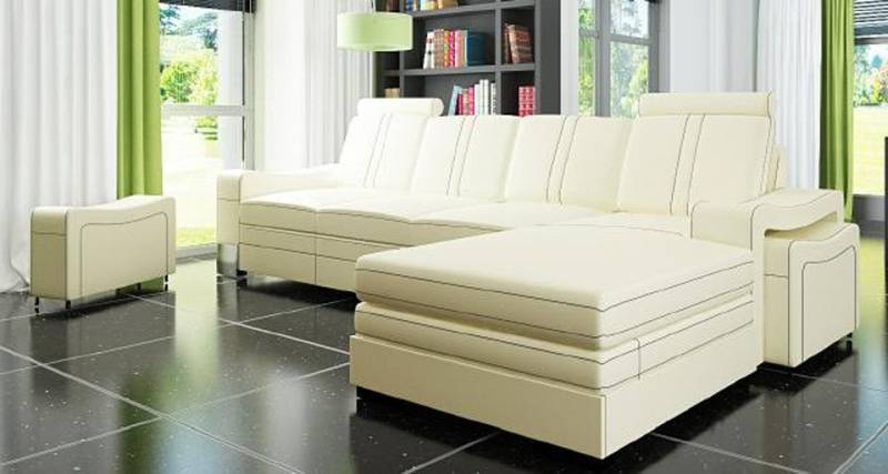 Xlmoebel Ecksofa LEDER-SITZMÖBEL LEDER-POLSTERGRUPPE LEDER-ECKGARNITUR WOHNLANDSCHAFT, Hergestellt in Europa von Xlmoebel