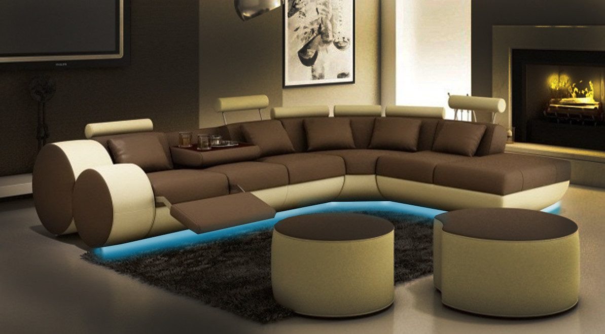 Xlmoebel Ecksofa LEDERSOFA XXL ECKSOFA WOHNLANDSCHAFT mit USB NEU LEDERCOUCH SET SOFA, Hergestellt in Europa Xlmoebel Ecksofa LEDERSOFA XXL ECKSOFA WOHNLANDSCHAFT mit USB NEU LEDERCOUCH SET SOFA, Hergestellt in Europa von Xlmoebel