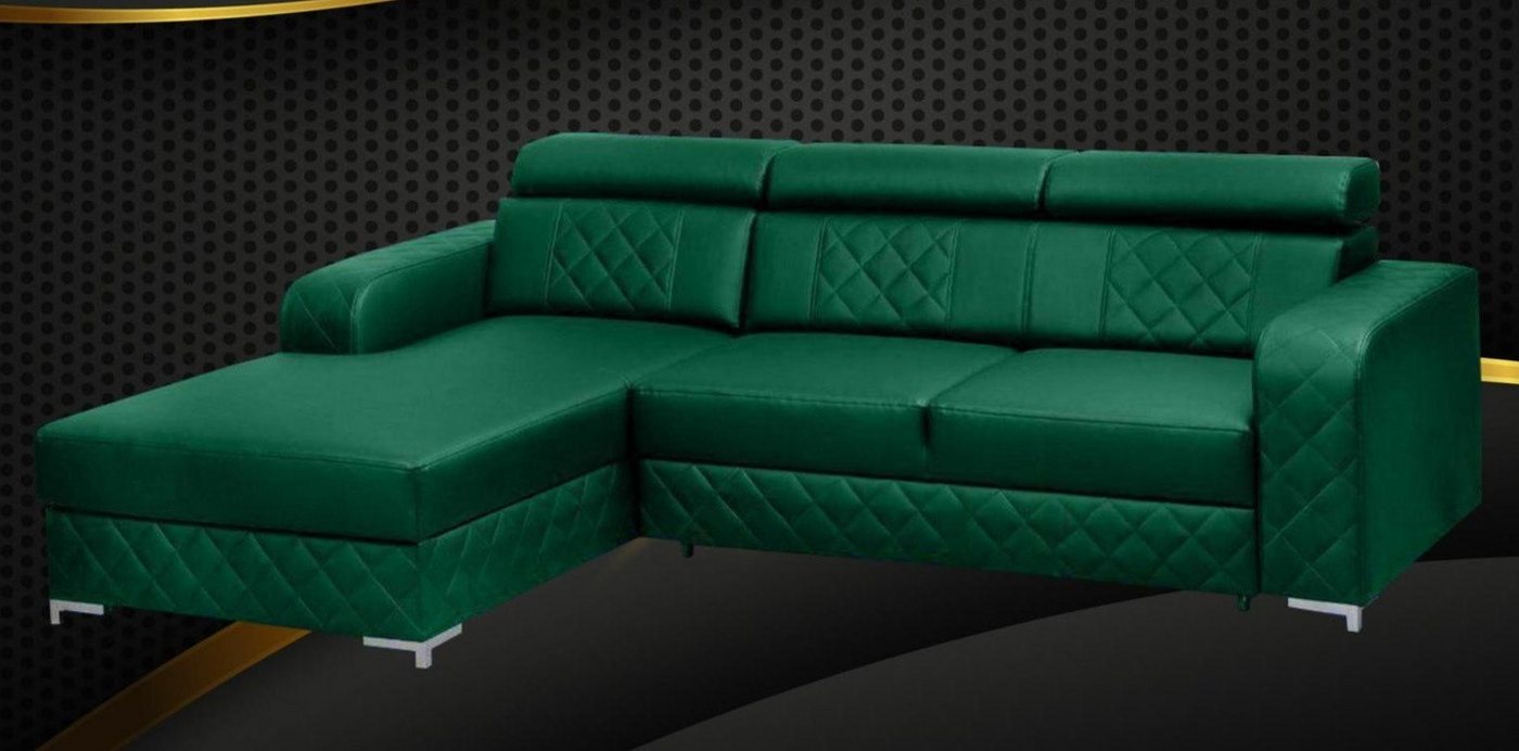 Xlmoebel Ecksofa Leder Ecksofa L-Form modern Textilpolster Design Wohnzimmer, Hergestellt in Europa von Xlmoebel