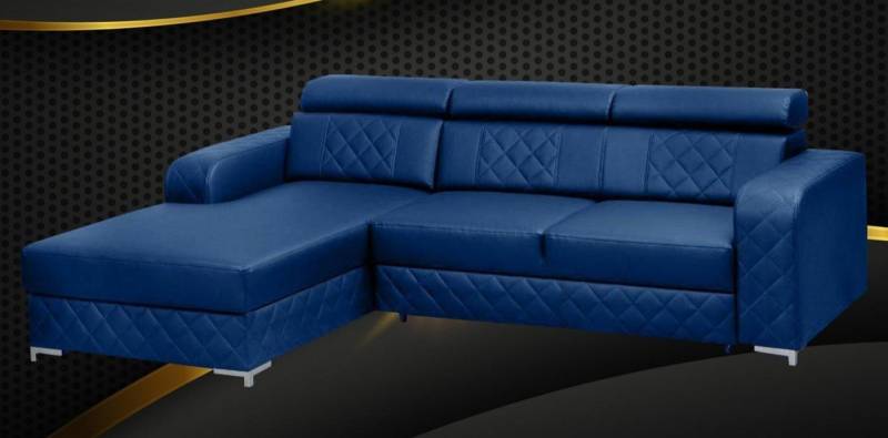 Xlmoebel Ecksofa Leder Ecksofa L-Form modern Textilpolster Design Wohnzimmer, Hergestellt in Europa von Xlmoebel