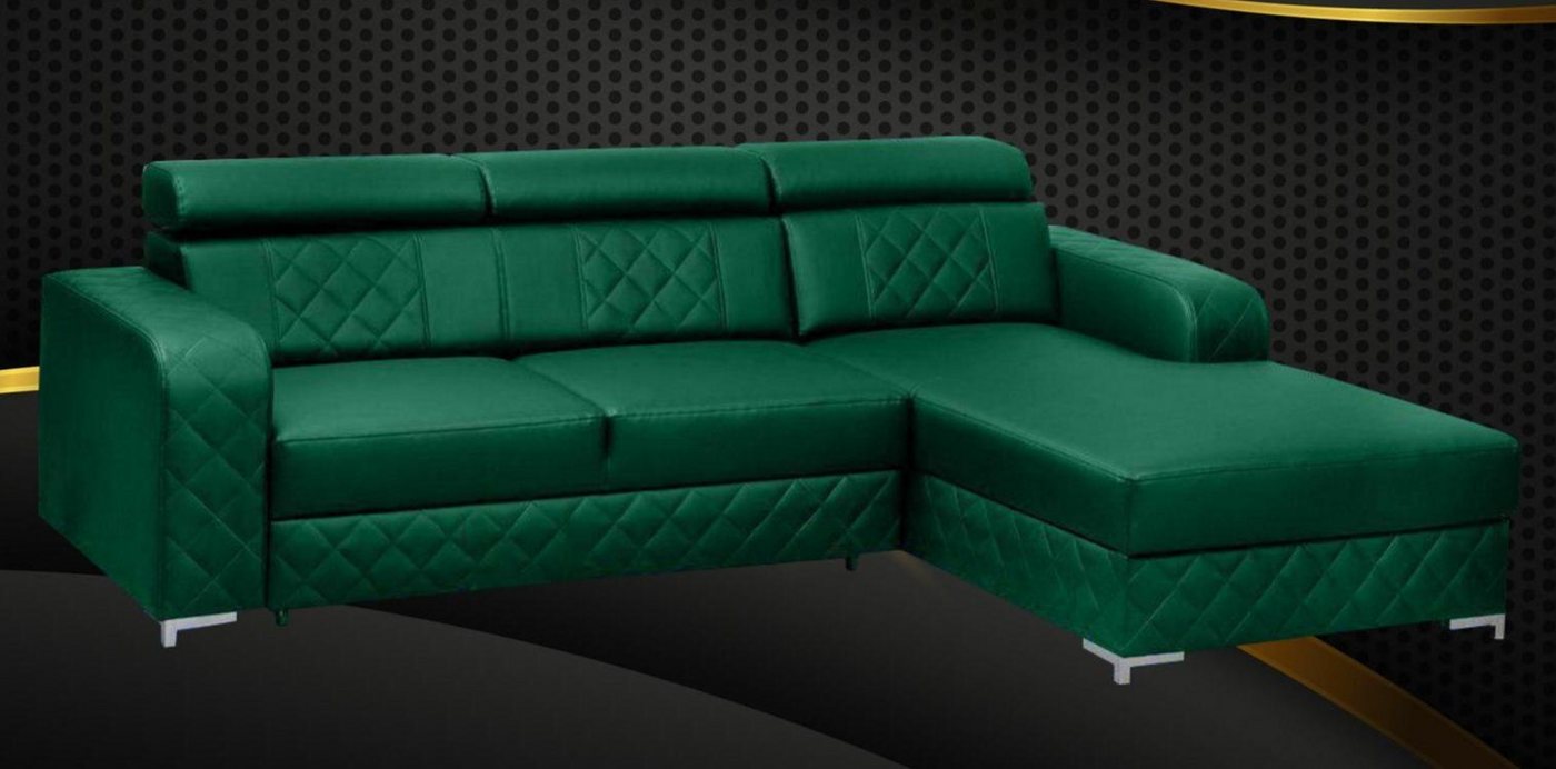 Xlmoebel Ecksofa Leder Ecksofa L-Form modern Textilpolster Design Wohnzimmer, Hergestellt in Europa von Xlmoebel