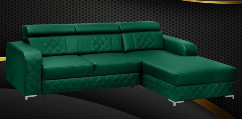 Xlmoebel Ecksofa Leder Ecksofa L-Form modern Textilpolster Design Wohnzimmer, Hergestellt in Europa von Xlmoebel