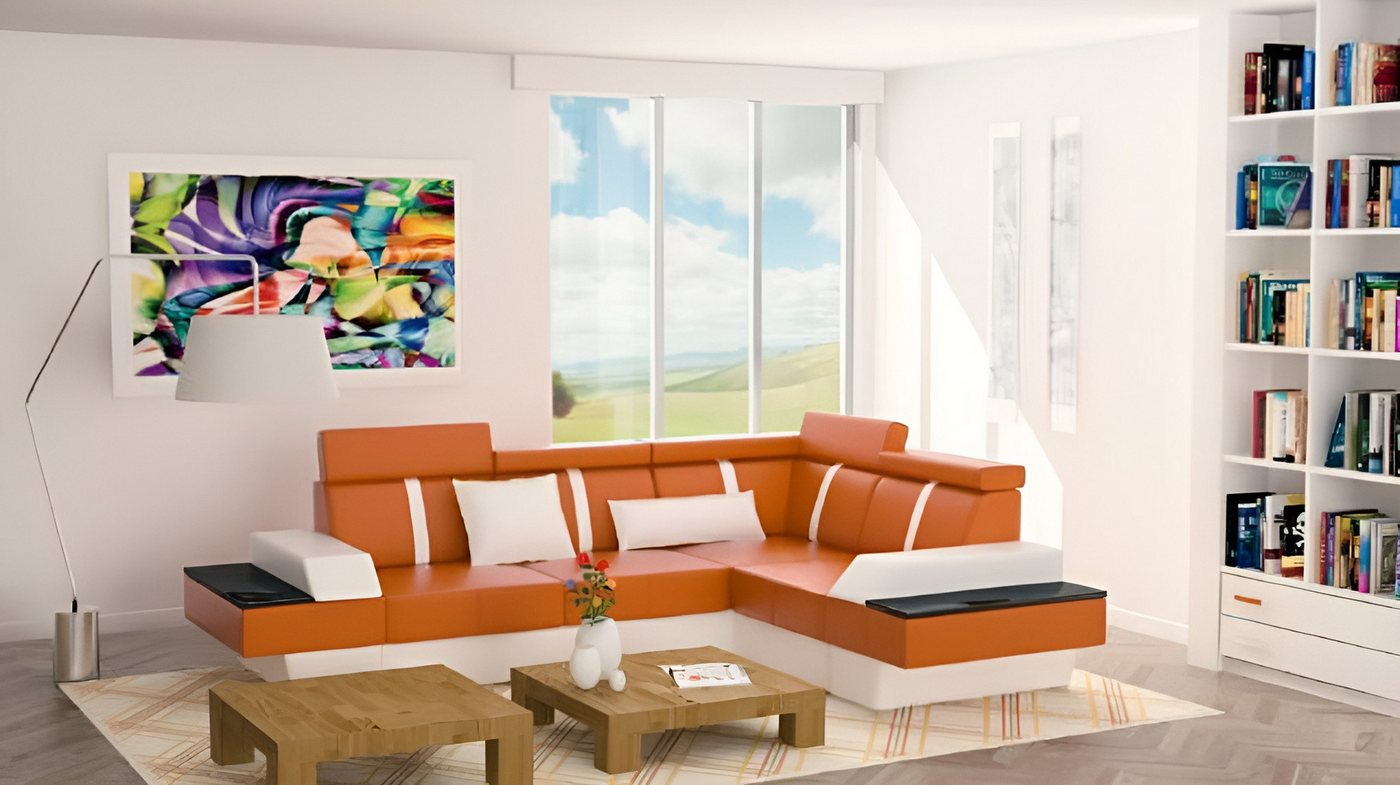 Xlmoebel Ecksofa Ledersofa mit USB-Anschluss – Eckgarnitur mit Komfort, Hergestellt in Europa Xlmoebel Ecksofa Ledersofa mit USB-Anschluss – Eckgarnitur mit Komfort, Hergestellt in Europa von Xlmoebel