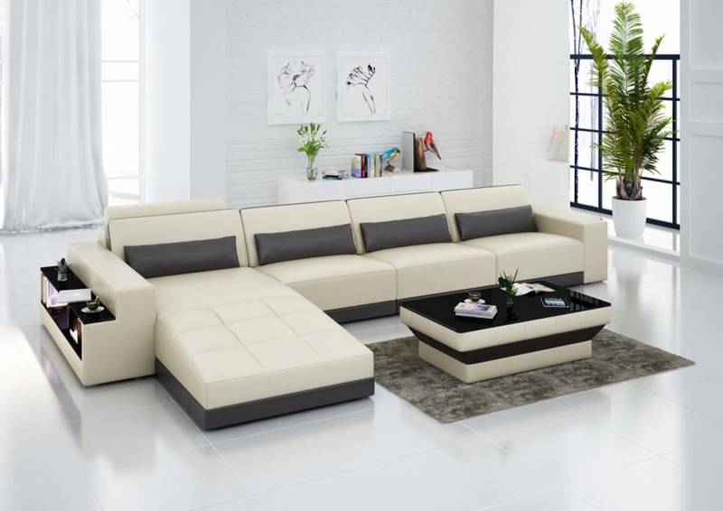 Xlmoebel Ecksofa Ledersofa mit USB-Anschluss und modernem Design für Wohnzimmer, Hergestellt in Europa von Xlmoebel