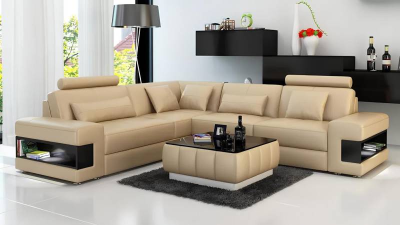 Xlmoebel Ecksofa Moderne Leder-Eckcouch in L-Form für das Wohnzimmer - Designermöbel, Hergestellt in Europa Xlmoebel Ecksofa Moderne Leder-Eckcouch in L-Form für das Wohnzimmer - Designermöbel, Hergestellt in Europa von Xlmoebel