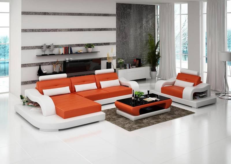 Xlmoebel Ecksofa Moderne Ledercouch Wohnlandschaft Ecksofa Eck Sessel mit USB Anschluss, Hergestellt in Europa Xlmoebel Ecksofa Moderne Ledercouch Wohnlandschaft Ecksofa Eck Sessel mit USB Anschluss, Hergestellt in Europa von Xlmoebel