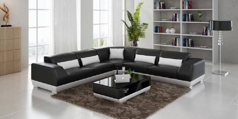 Xlmoebel Ecksofa Moderne Ledercouch mit USB-Anschluss Wohnlandschaft Ecksofa, Hergestellt in Europa von Xlmoebel