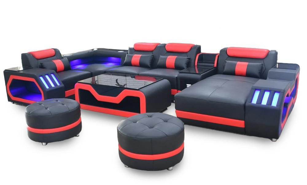 Xlmoebel Wohnzimmer-Set Modernes 4-teiliges Designer-Wohnzimmer-Set in eleganter, (4tlg. Wohnzimmer set (Ecksofa U-Form+Couchtisch+2x Hocker), Hergestellt in Europa Xlmoebel Wohnzimmer-Set Modernes 4-teiliges Designer-Wohnzimmer-Set in eleganter, (4tlg. Wohnzimmer set (Ecksofa U-Form+Couchtisch+2x Hocker), Hergestellt in Europa von Xlmoebel