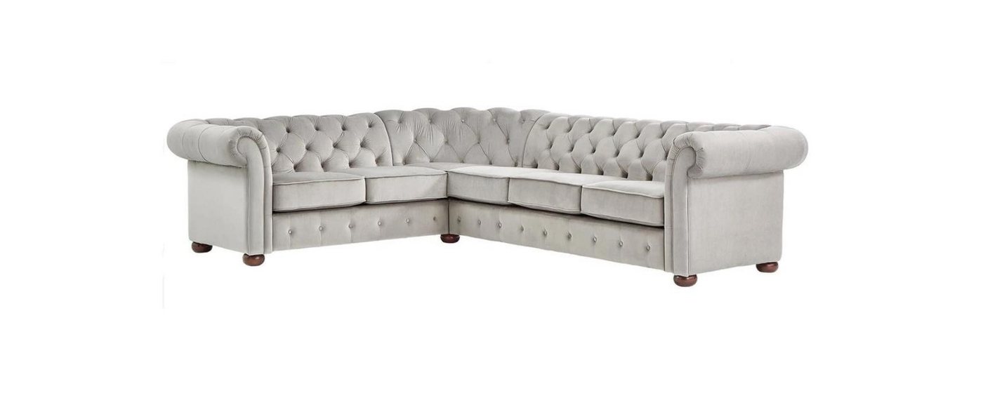 Xlmoebel Ecksofa Modernes Design Sofa in hellem Grau Chesterfield Ecksofa für das neue, Hergestellt in Europa von Xlmoebel