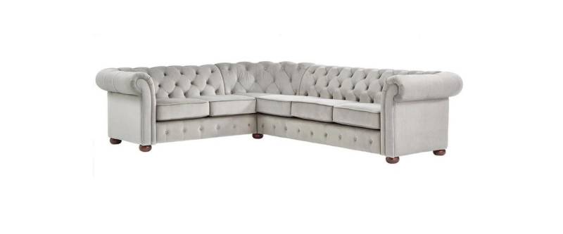 Xlmoebel Ecksofa Modernes Design Sofa in hellem Grau Chesterfield Ecksofa für das neue, Hergestellt in Europa von Xlmoebel