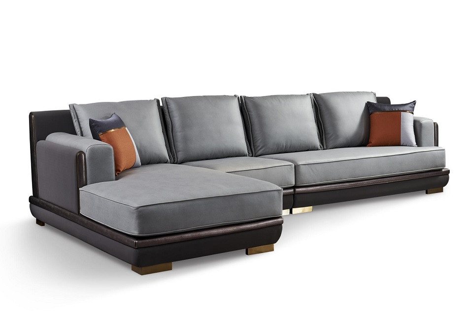 Xlmoebel Ecksofa Modernes Ledersofa in L-Form mit ansprechendem Design 1 Teile, 1 Teile, Hergestellt in Europa von Xlmoebel