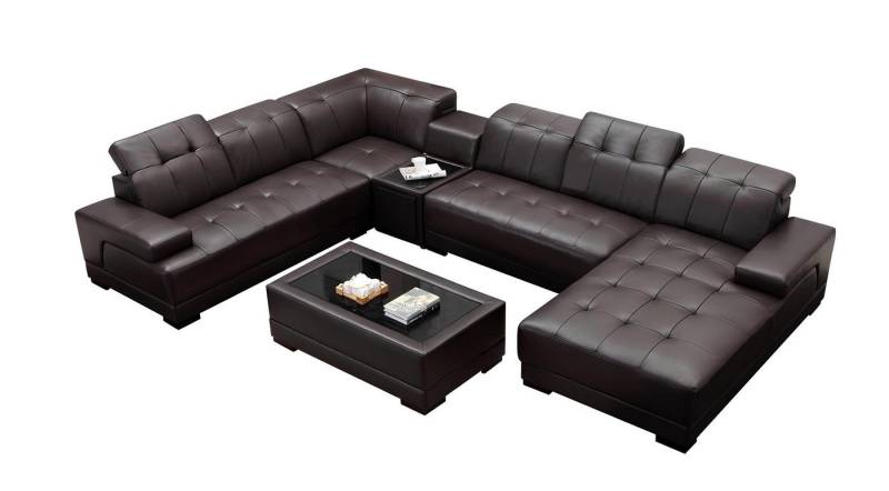 Xlmoebel Ecksofa Neu Ecksofa aus XXL Leder für das große Wohnzimmer - bequeme, Hergestellt in Europa von Xlmoebel