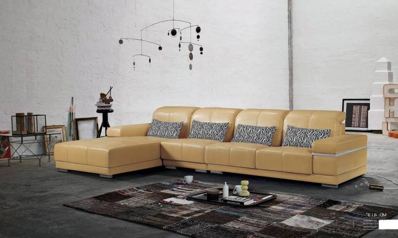 Xlmoebel Ecksofa Neue Ledercouch mit Polstergarnitur für das Wohnzimmer, Hergestellt in Europa von Xlmoebel