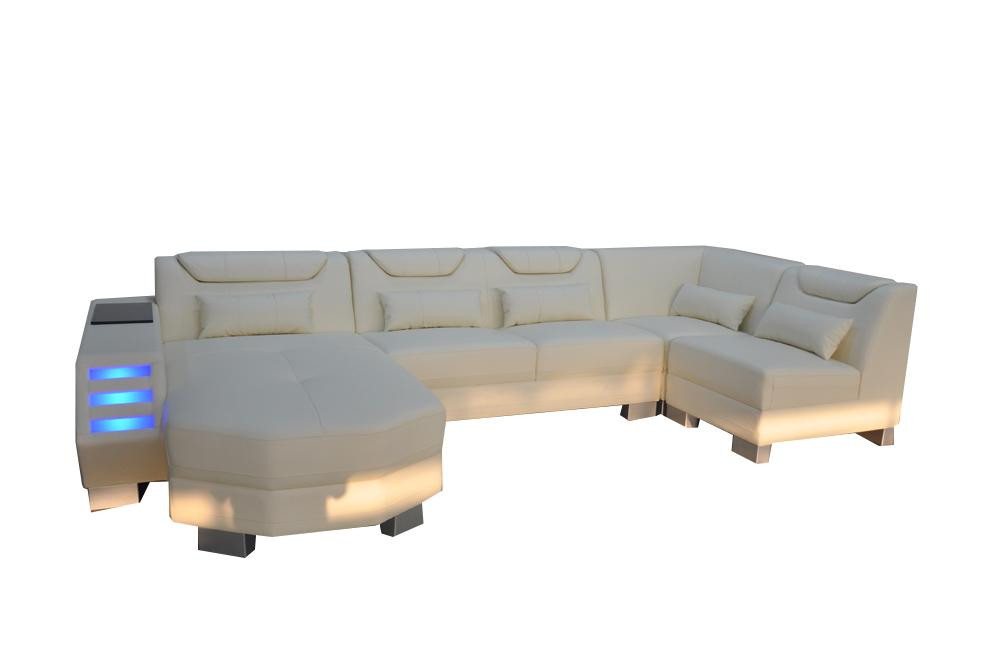 Xlmoebel Ecksofa Neues Ecksofa aus Leder mit Designer-Look und USB-Anschluss, Hergestellt in Europa von Xlmoebel