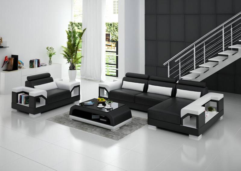 Xlmoebel Ecksofa Neues Ecksofa in L-Form mit Sessel-Set und modernem Leder-Sofa, Hergestellt in Europa Xlmoebel Ecksofa Neues Ecksofa in L-Form mit Sessel-Set und modernem Leder-Sofa, Hergestellt in Europa von Xlmoebel