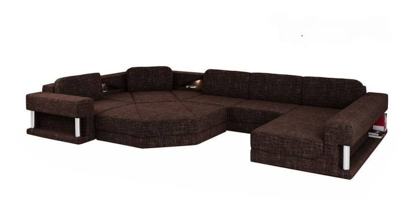 Xlmoebel Wohnlandschaft Neues Ecksofa in U-Form mit Design, Bettfunktion aus Textil oder Leder, Hergestellt in Europa von Xlmoebel