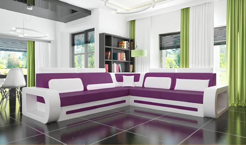 Xlmoebel Ecksofa Neues Ecksofa mit Stoffbezug als Schlafsofa und integriertem Stauraum, Hergestellt in Europa von Xlmoebel