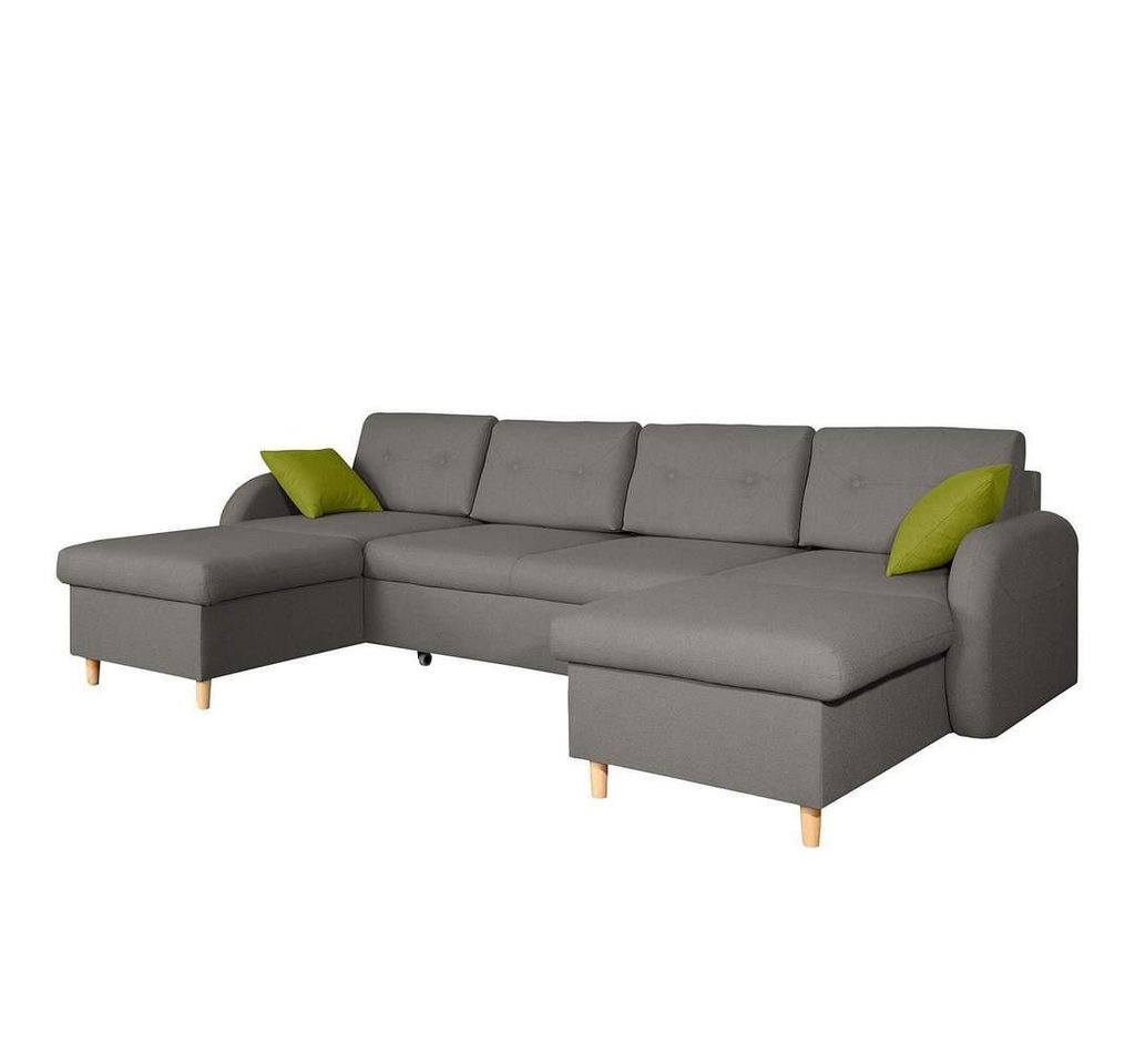 Xlmoebel Ecksofa Neues Schlafsofa mit Bettfunktion in U-Form aus Leder und Stoff -, Hergestellt in Europa Xlmoebel Ecksofa Neues Schlafsofa mit Bettfunktion in U-Form aus Leder und Stoff -, Hergestellt in Europa von Xlmoebel