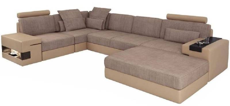 Xlmoebel Wohnlandschaft Neues Set für das Wohnzimmer mit modernem Leder-Ecksofa Hocker, Hergestellt in Europa Xlmoebel Wohnlandschaft Neues Set für das Wohnzimmer mit modernem Leder-Ecksofa Hocker, Hergestellt in Europa von Xlmoebel