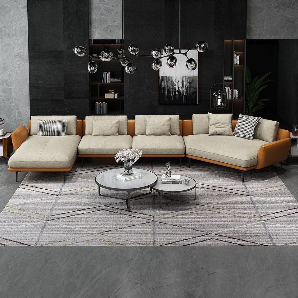 Xlmoebel Ecksofa Neues Wohnlandschaftssofa mit Stoffbezug für gemütliches Sitzen, Hergestellt in Europa Xlmoebel Ecksofa Neues Wohnlandschaftssofa mit Stoffbezug für gemütliches Sitzen, Hergestellt in Europa von Xlmoebel